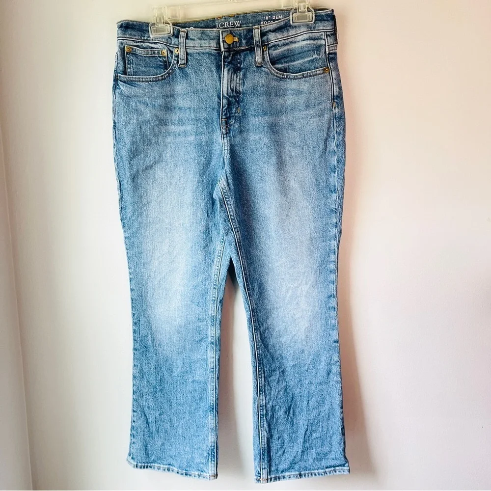 J. Crew 10” Demi Boot Cut Crop Denim Jeans